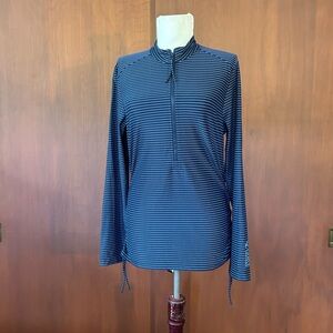 Carve Designs Navy and White Striped Pullover